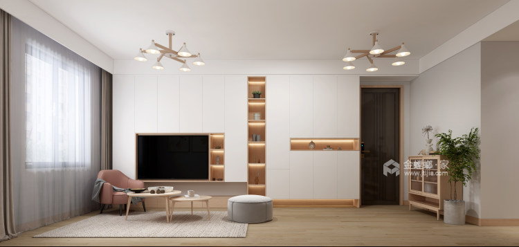 128平碧桂园珑悦北欧风格-温馨舒适的家-空间效果图