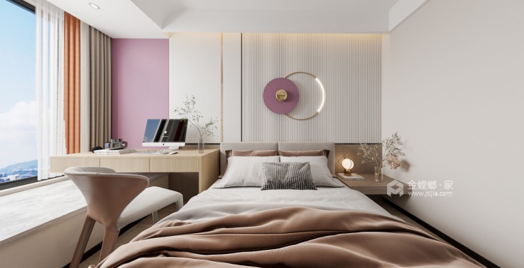 135平长安城如院现代风格-卧室效果图及设计说明