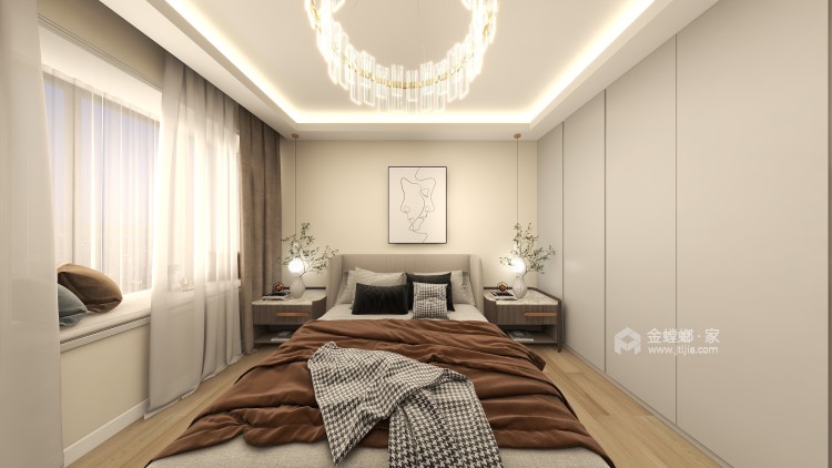 110平奥林春天现代风格-卧室效果图及设计说明