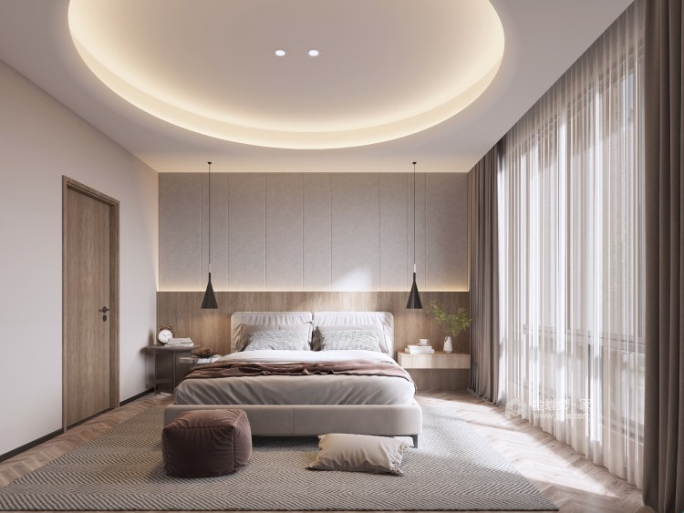 400平碧桂园大名府现代风格-卧室效果图及设计说明