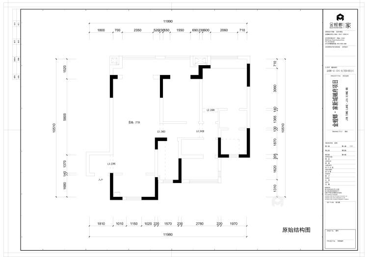 115平新城樾府现代风格-业主需求&原始结构图