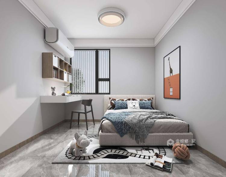 95平璀璨熙湖现代风格-简单、大方，低调而又不失内涵-卧室效果图及设计说明