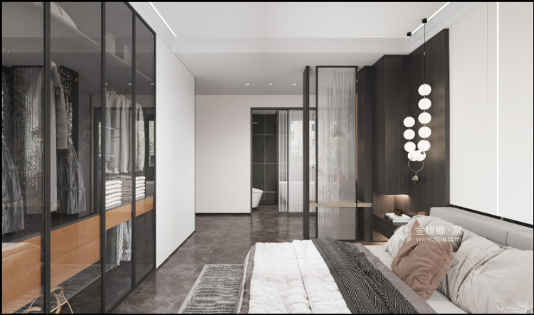 171平拓海山语城现代风格-卧室效果图及设计说明