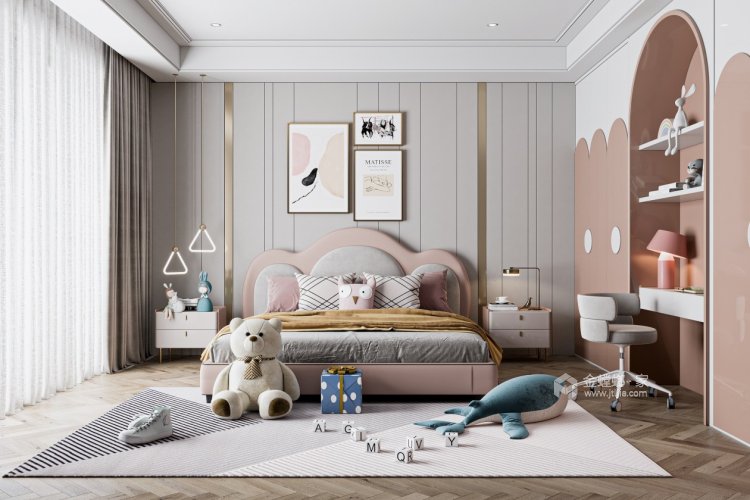 120平碧阳国际现代风格-卧室效果图及设计说明