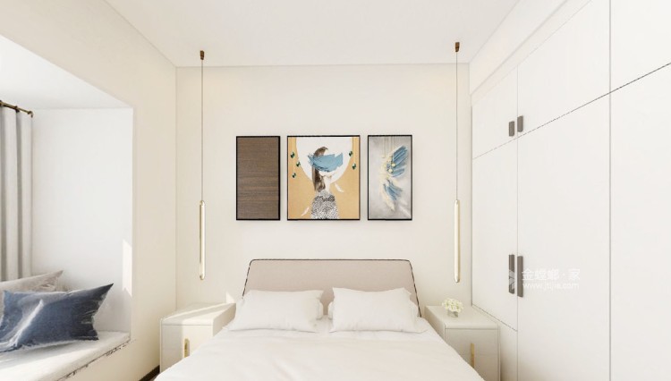 110平领地天屿现代风格-卧室效果图及设计说明