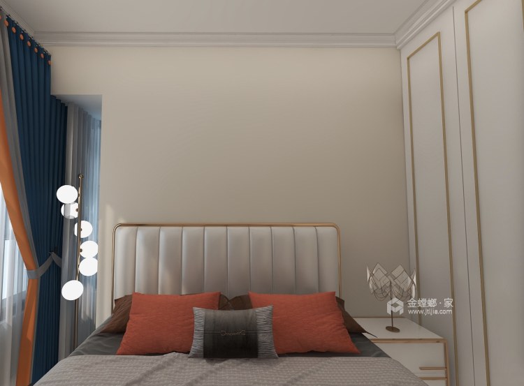 110平时代青江现代风格-卧室效果图及设计说明