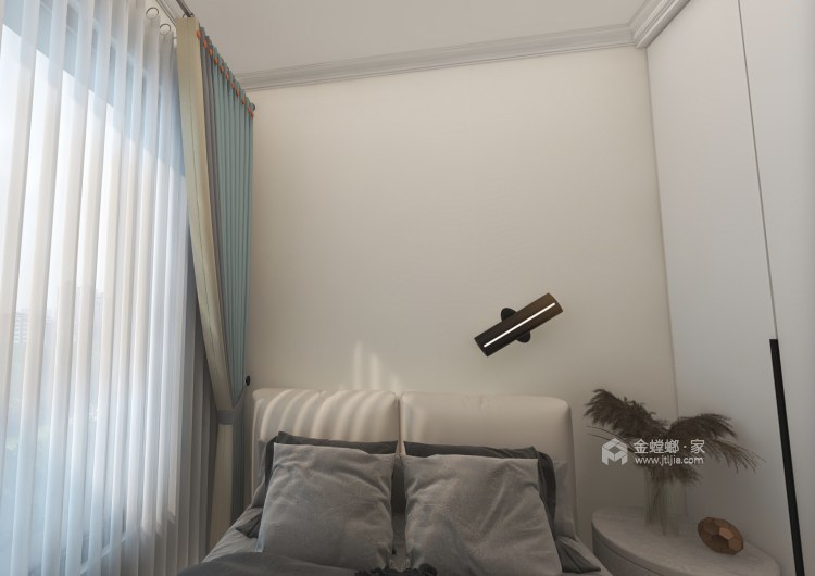 90平银杏国际现代风格-卧室效果图及设计说明