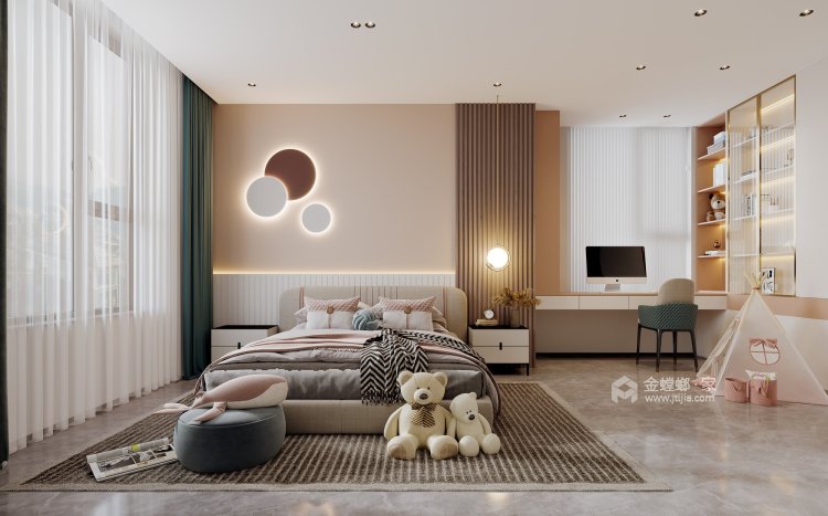290平亚星官邸现代风格-个性而温暖-卧室效果图及设计说明