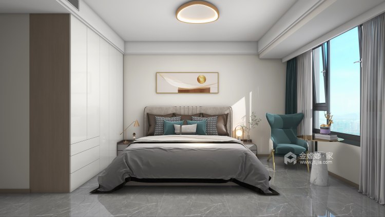 143平正弘新城现代风格-卧室效果图及设计说明