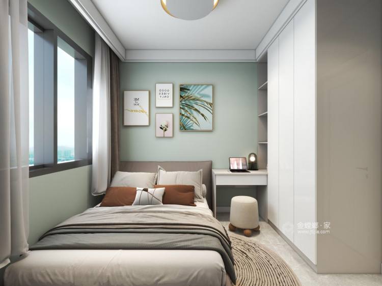 129平佳兆业现代风格-卧室效果图及设计说明