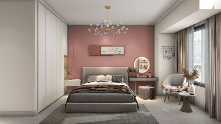 129平佳兆业现代风格-卧室效果图及设计说明