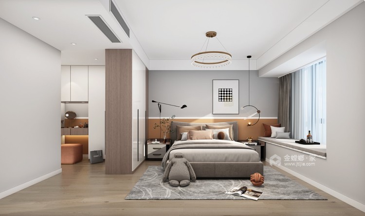 150平保利熙悦府现代风格-卧室效果图及设计说明
