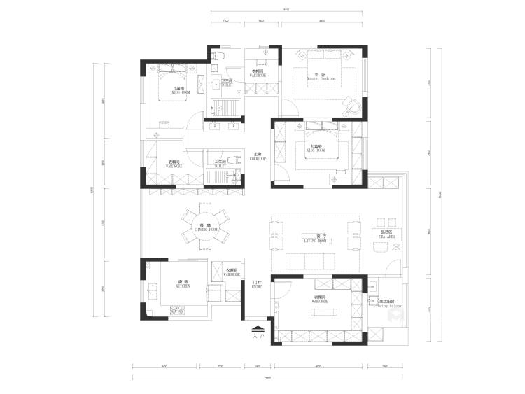 207平和园现代风格-私宅精致典雅-平面布置图