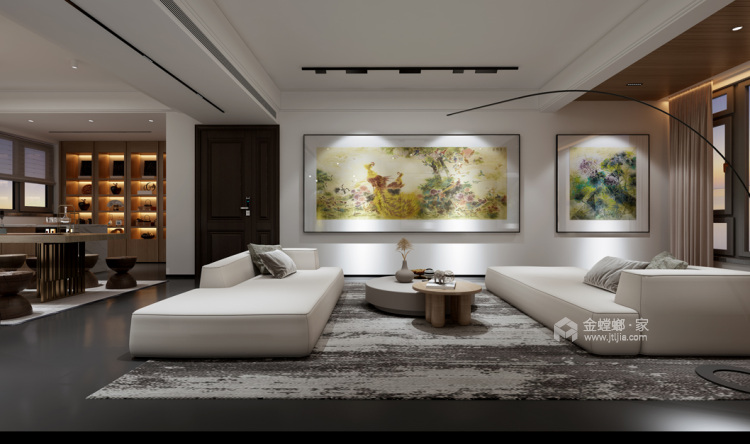 180平华园现代风格-改造“家”-客厅效果图及设计说明