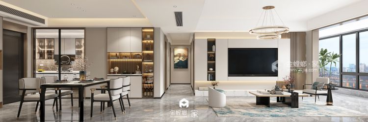 130平名流望府新中式风格-餐厅效果图及设计说明