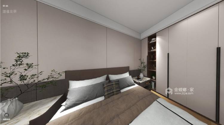 13平繁花里现代风格-卧室效果图及设计说明