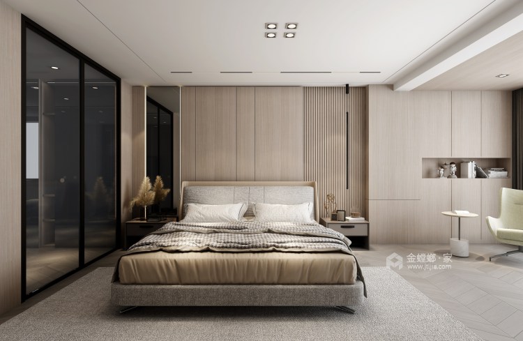 128平新松华鸿国樾府现代风格-现代质感的家-卧室
