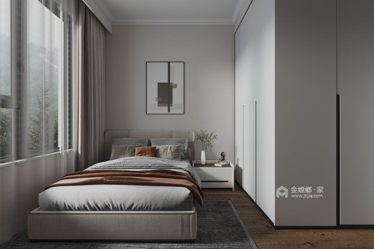 140平杰仕豪庭新中式风格-卧室效果图及设计说明