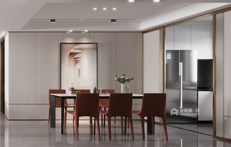 143平天元锦都上城现代风格-家的 “ 舒适区 ”-餐厅效果图及设计说明