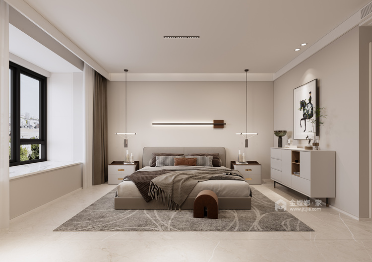 156平拉菲公馆北欧风格-自然的疗愈之家-卧室效果图及设计说明