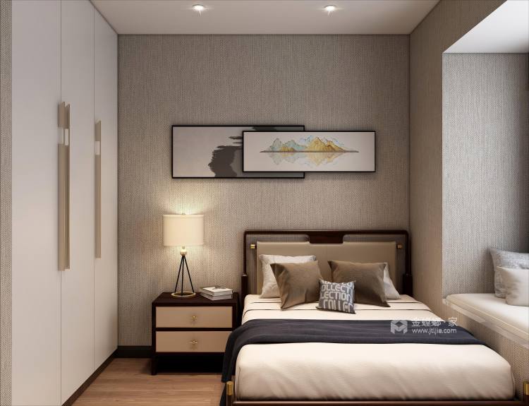 280平邛海一号新中式风格-卧室效果图及设计说明