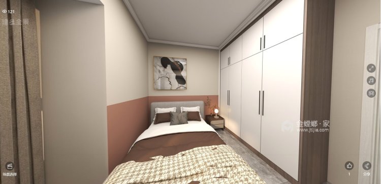 82平云锦台现代风格-卧室效果图及设计说明