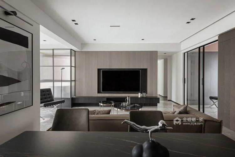 129平锦洋天玺现代风格-大气质感-客厅效果图及设计说明