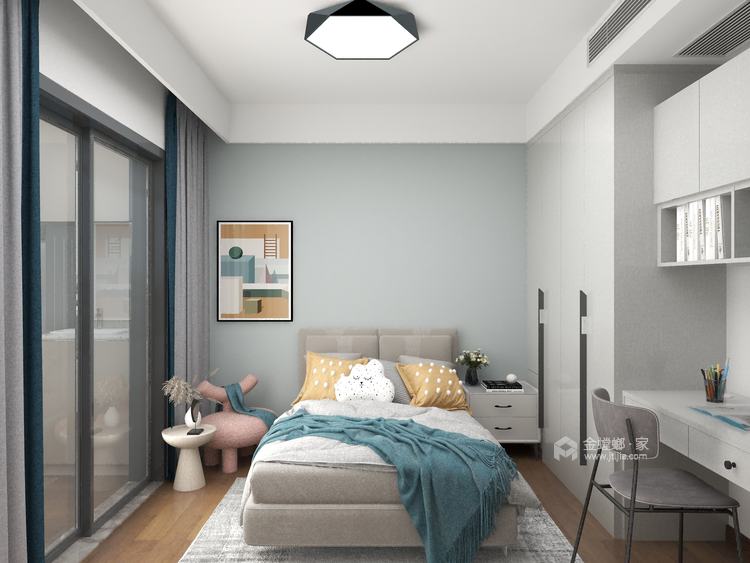143平天阅湖滨新中式风格-卧室效果图及设计说明