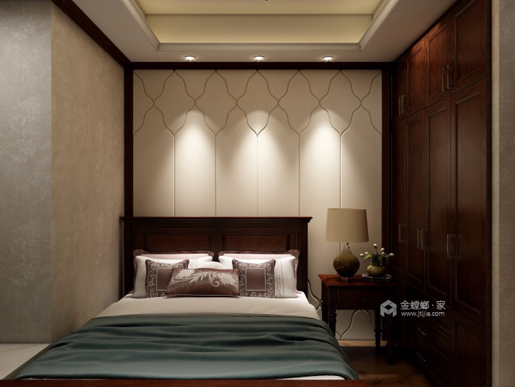 93平邦泰花熙府美式风格-卧室效果图及设计说明