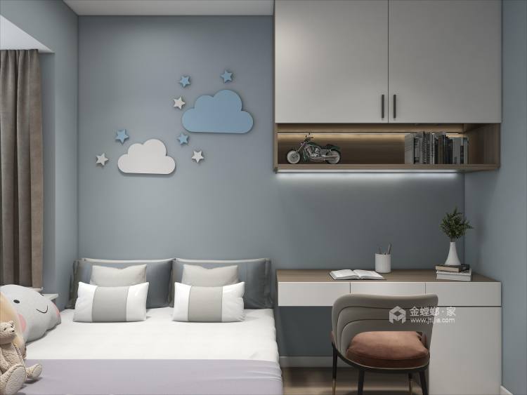92平桃园小区北欧风格-卧室效果图及设计说明