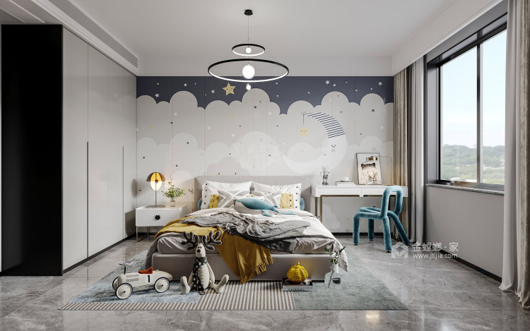260平渤海花园新中式风格-卧室效果图及设计说明