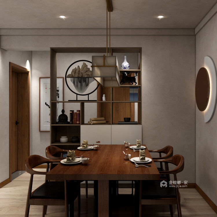 139平紫云台新中式风格-餐厅效果图及设计说明