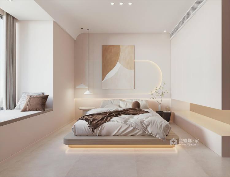 97平锦绣兰台现代风格-卧室效果图及设计说明