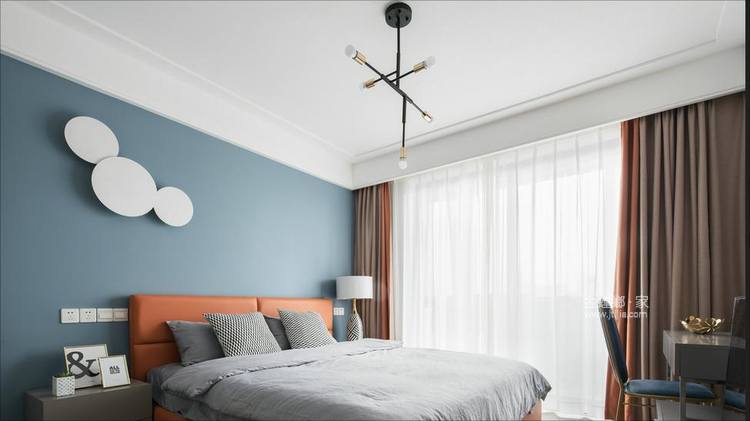 97.5平云海间现代风格-卧室效果图及设计说明