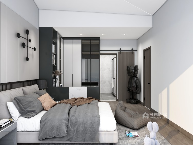 280平邦泰花园城现代风格-卧室效果图及设计说明