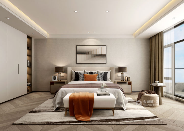 450平国瑞熙墅现代风格-卧室效果图及设计说明