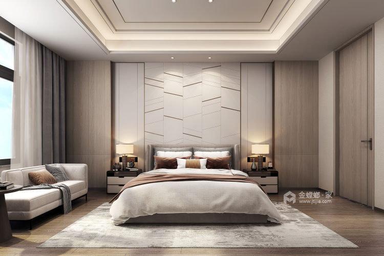 800平御湖庄园新中式风格-卧室效果图及设计说明
