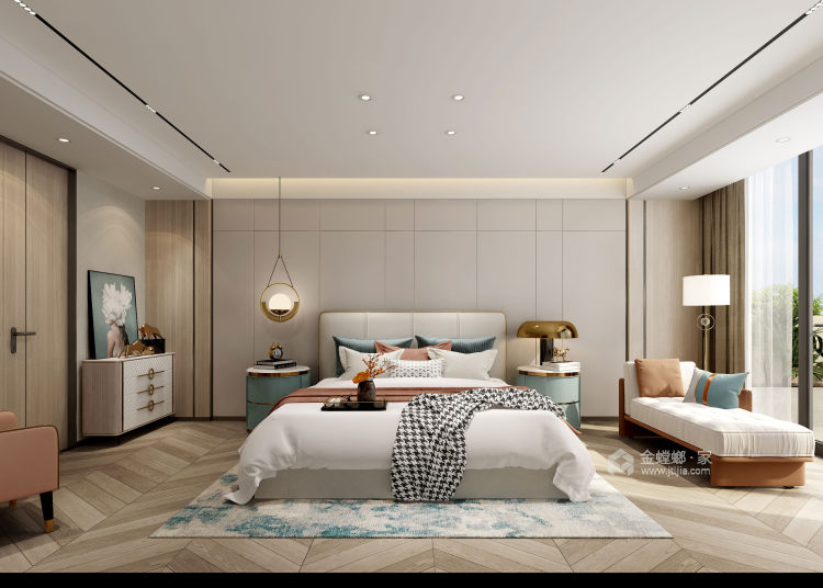 450平国瑞熙墅现代风格-卧室效果图及设计说明