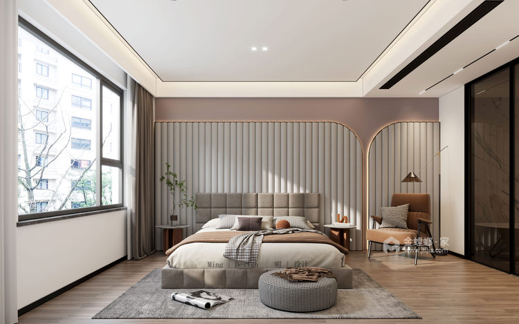 160平苏和雅集现代风格-卧室效果图及设计说明