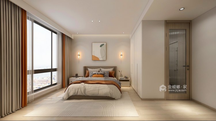 160平招商公园现代风格-卧室效果图及设计说明