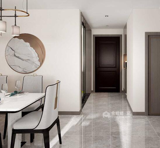 145平国瑞熙墅新中式风格-新中式带来追影自然的生活美居-餐厅效果图及设计说明