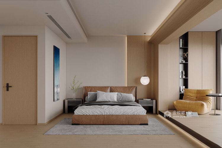 140平姑苏院子现代风格-卧室效果图及设计说明