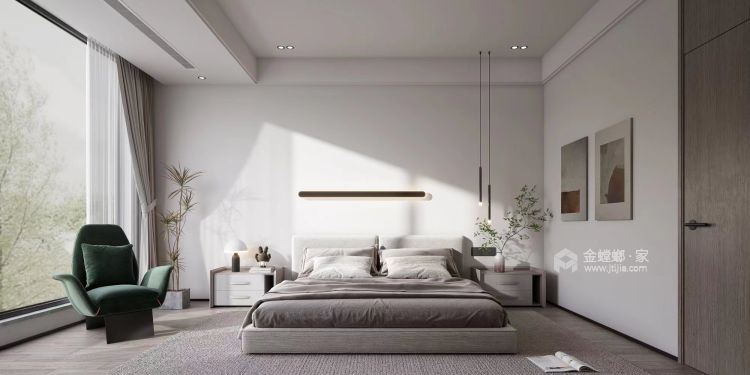 210平汾湖二村现代风格-卧室效果图及设计说明