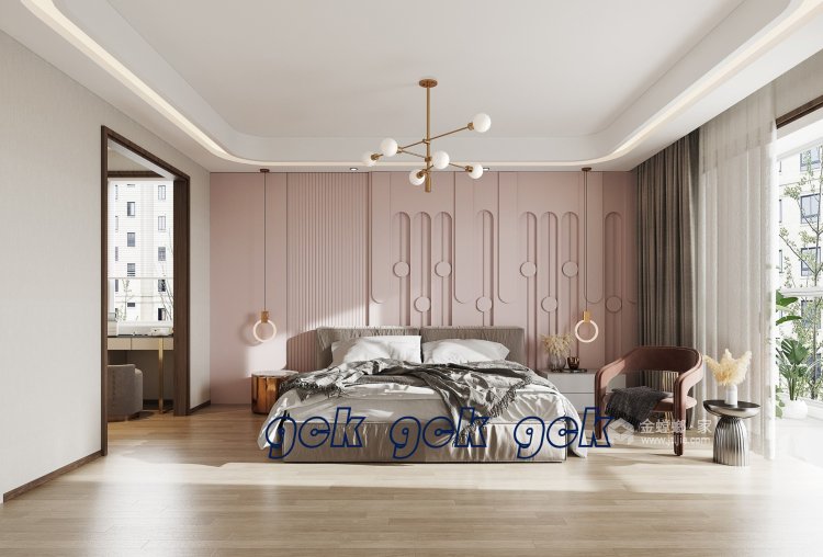 600平领秀新硅谷现代风格-卧室效果图及设计说明