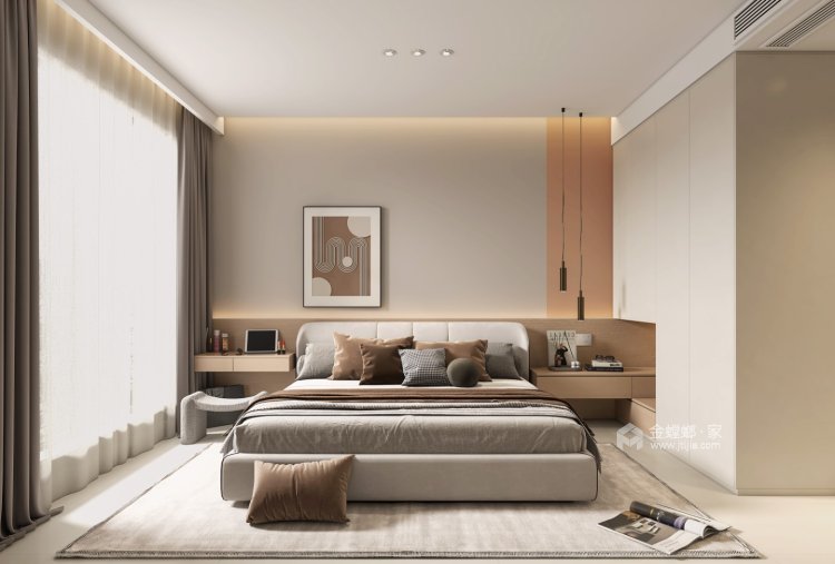 164平卢森堡大公府现代风格-享受慢下来的平衡生活-卧室效果图及设计说明