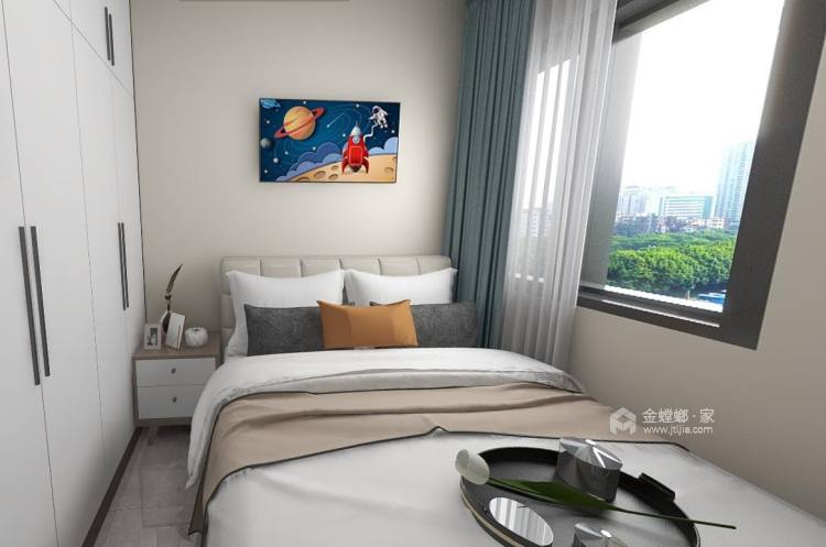 82平云锦台现代风格-卧室效果图及设计说明