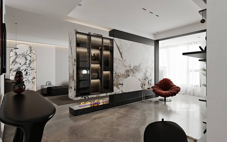 138平世茂璀璨星河现代风格-客厅效果图及设计说明