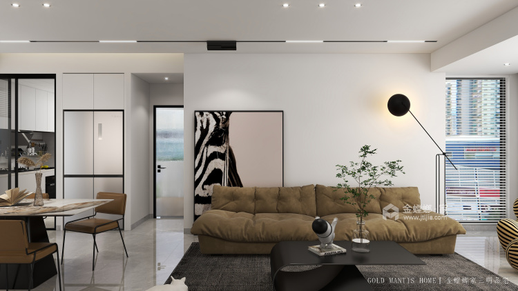 119平嘉和苑现代风格-适意而自在的居室-客厅效果图及设计说明