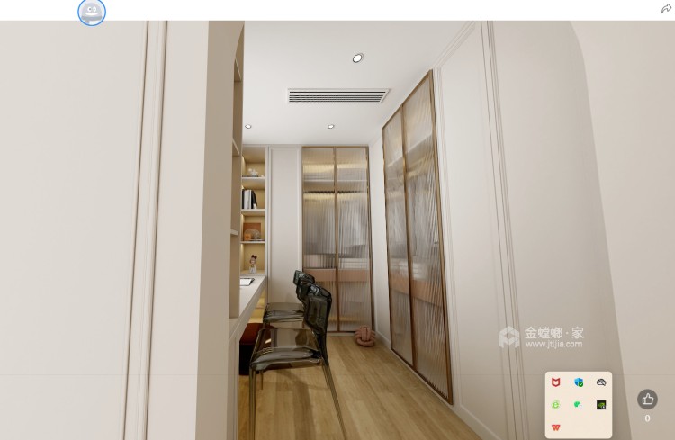 95平润峨眉法式风格-卧室效果图及设计说明
