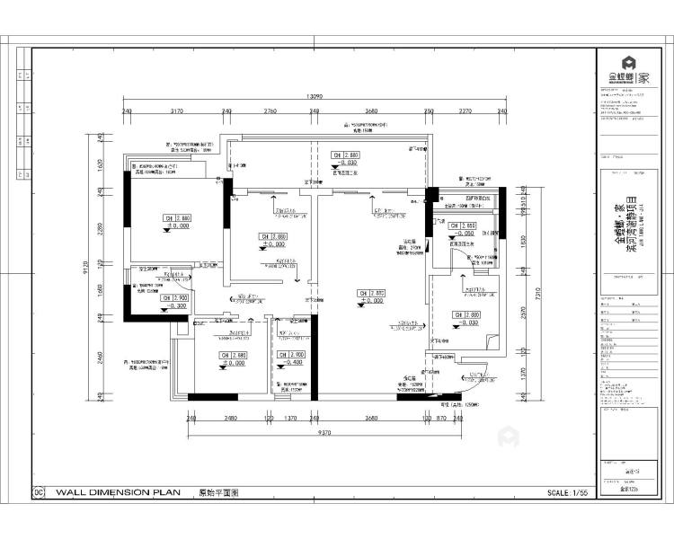 112平滨河湾现代风格-业主需求&原始结构图